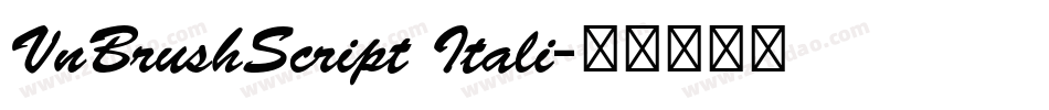 VnBrushScript Itali字体转换
